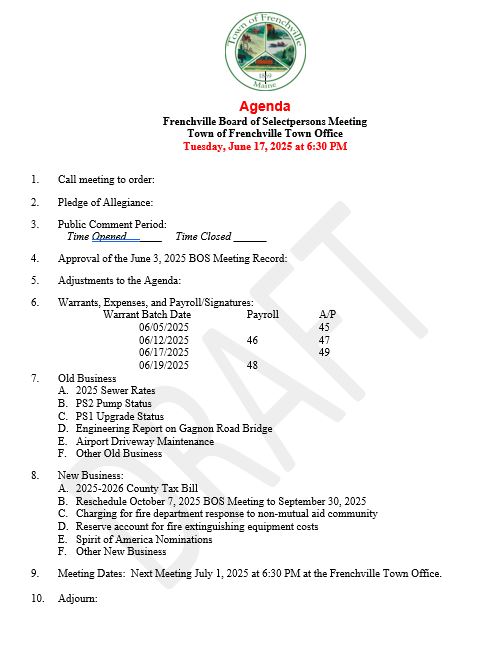 6 17 25 BOS AGENDA